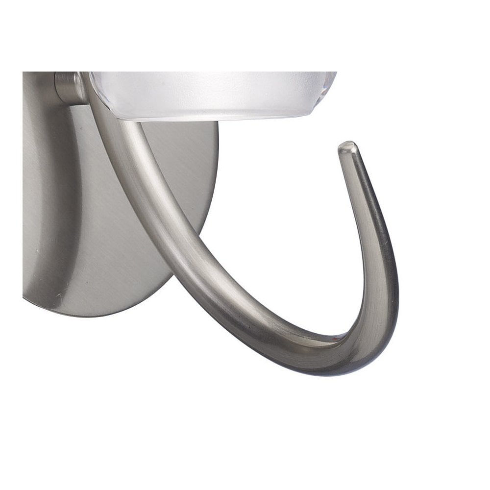Santiago Sebastiano Loop Wall Lamp with Switch, Satin Nickel Finish