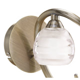 Antique Brass Loop Wall Lamp with Frosted Glass Accent