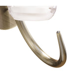 Antique Brass Loop Wall Lamp with Frosted Glass Accent