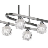 Ice Telescopic 8-Light G9 LED Chandelier in Polished Chrome
