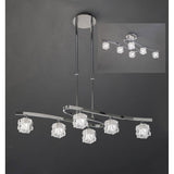 Gleaming Chrome Avant-Garde Semi-Flush Ceiling Light with Telescopic Design