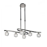 Gleaming Chrome Avant-Garde Semi-Flush Ceiling Light with Telescopic Design