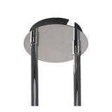Gleaming Chrome Avant-Garde Semi-Flush Ceiling Light with Telescopic Design