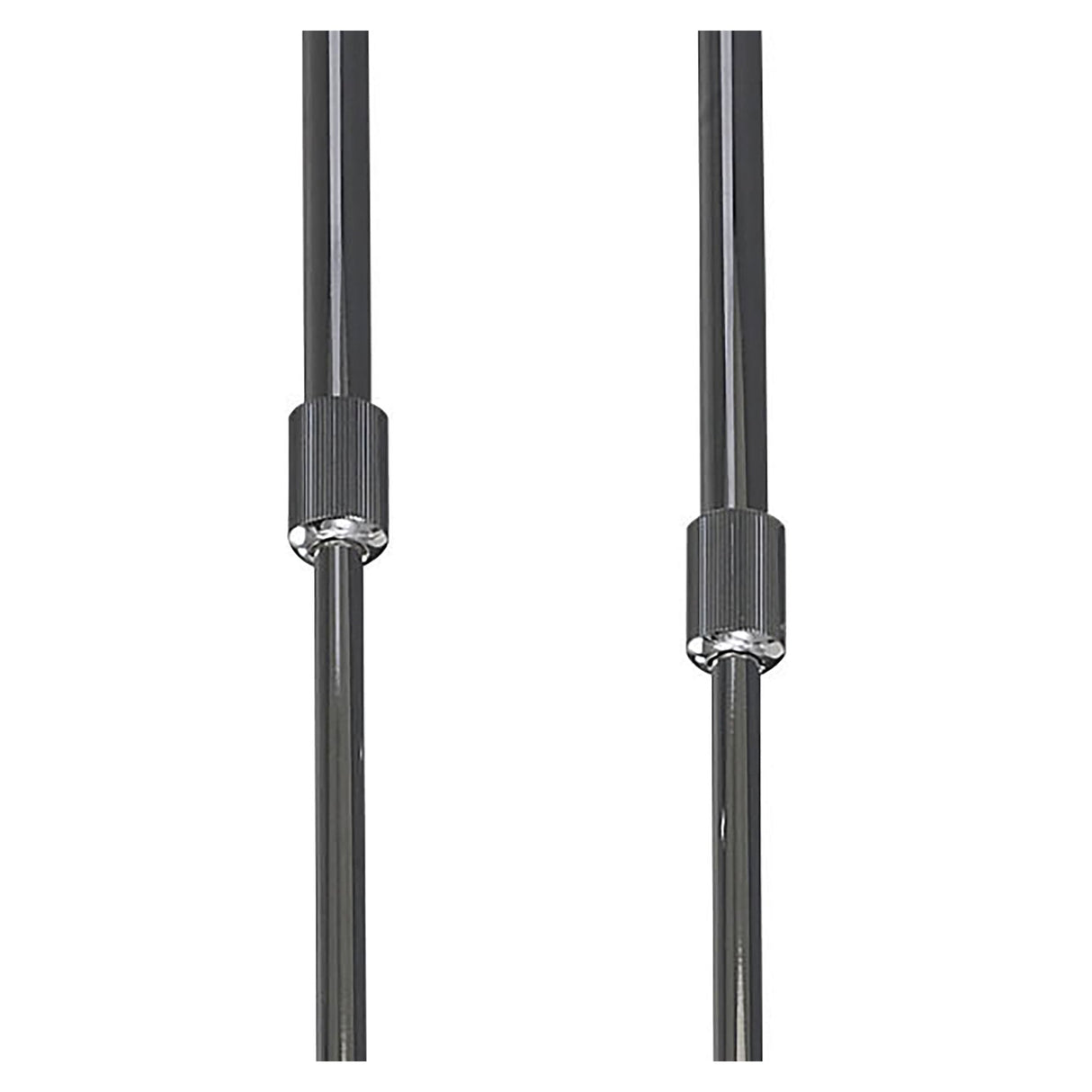 Gleaming Chrome Avant-Garde Semi-Flush Ceiling Light with Telescopic Design