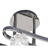 Ice Ceiling Light Fixture with Frosted Glass Shades in Polished Chrome