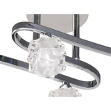 Ice Ceiling Light Fixture with Frosted Glass Shades in Polished Chrome