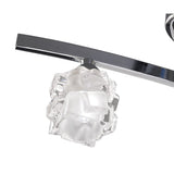 Ice Ceiling Light Fixture with Frosted Glass Shades in Polished Chrome