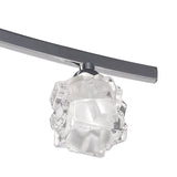 Ice Ceiling Light Fixture with Frosted Glass Shades in Polished Chrome