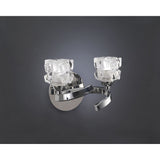 Gleaming Chrome Ice Wall Lamp with Dual Light and Rocker Switch