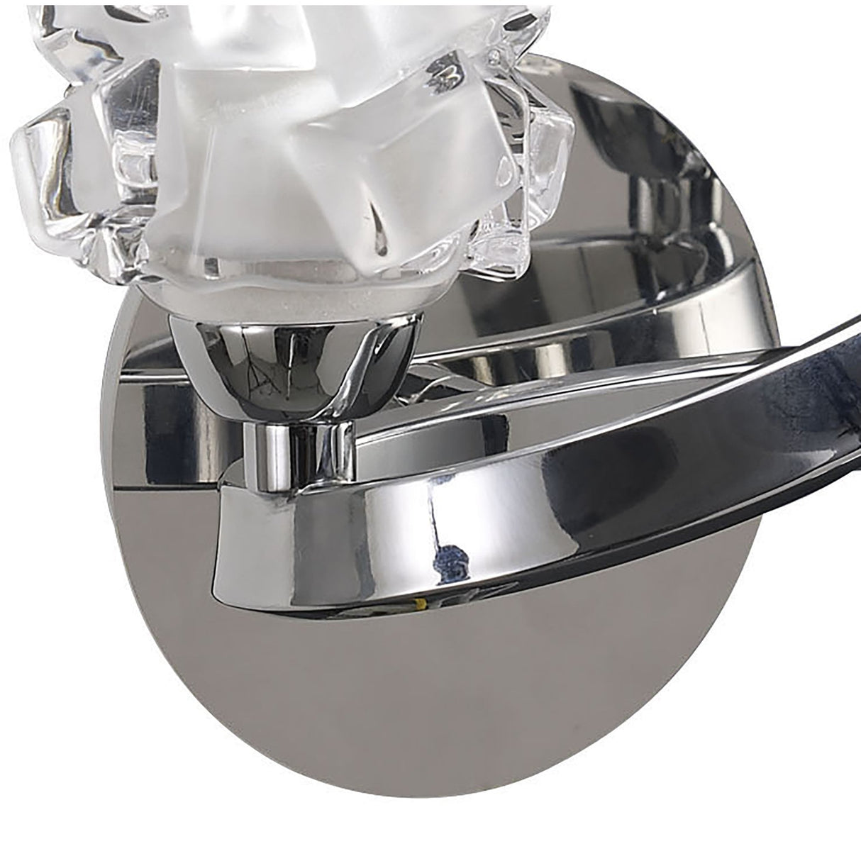 Gleaming Chrome Ice Wall Lamp with Dual Light and Rocker Switch