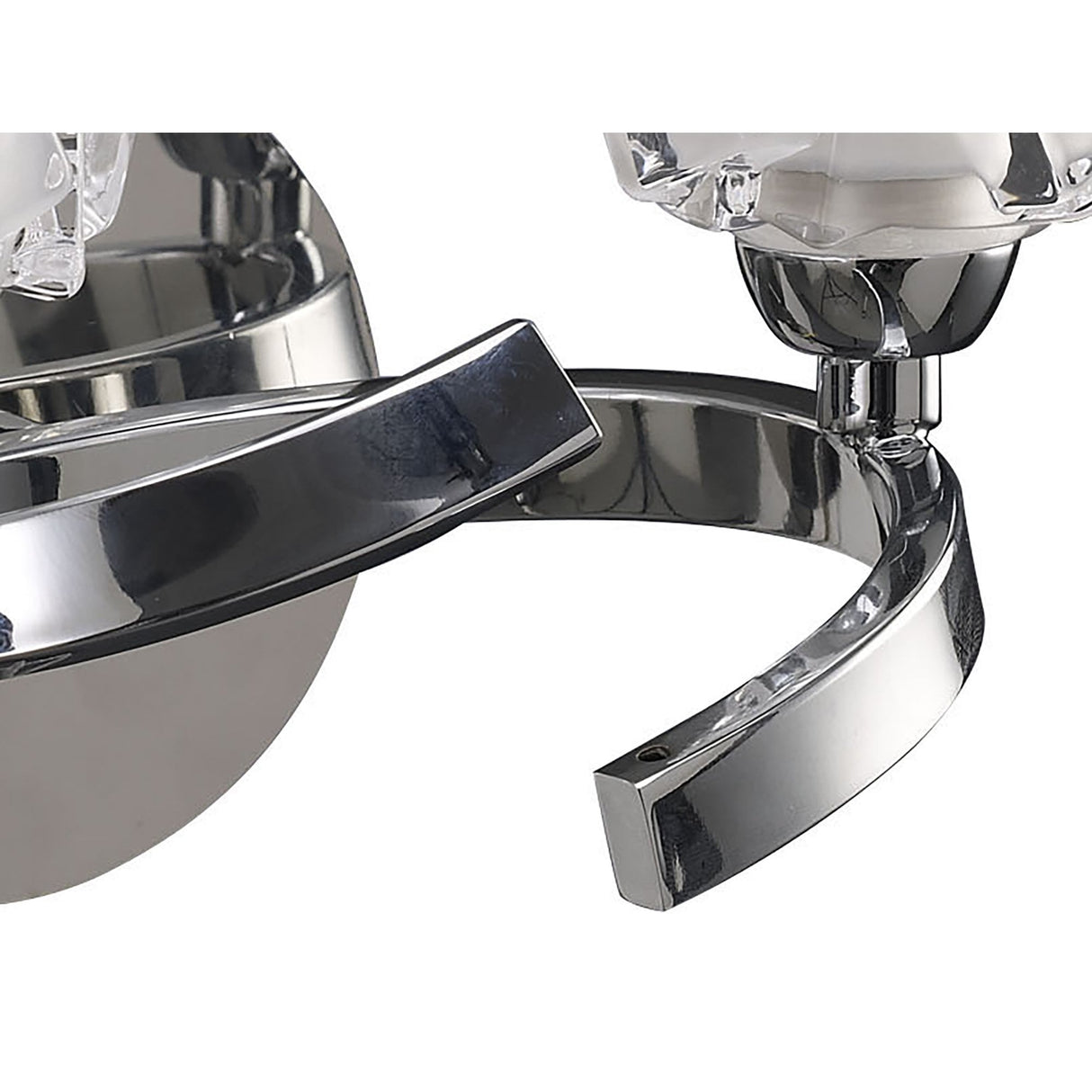 Gleaming Chrome Ice Wall Lamp with Dual Light and Rocker Switch