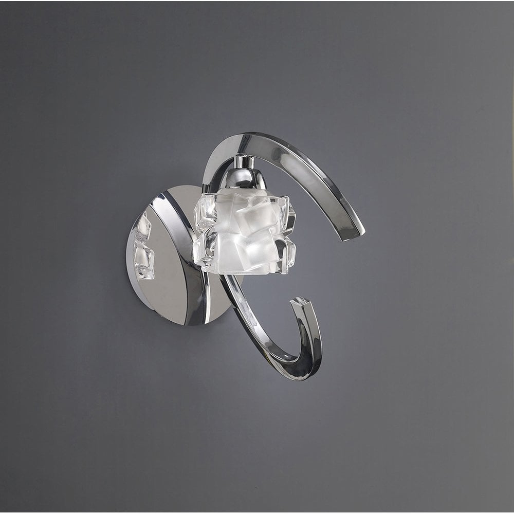 Polished Chrome Ice Wall Lamp by Santiago Sevillano Sebastia