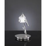 Avant-Garde Polished Chrome Ice Table Lamp with Frosted Shade