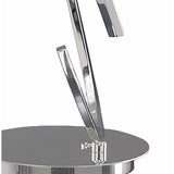 Avant-Garde Polished Chrome Ice Table Lamp with Frosted Shade