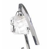 Avant-Garde Polished Chrome Ice Table Lamp with Frosted Shade