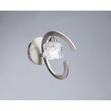 Frosted Elegance Wall Lamp with Satin Nickel Finish