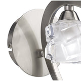 Frosted Elegance Wall Lamp with Satin Nickel Finish