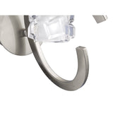 Frosted Elegance Wall Lamp with Satin Nickel Finish