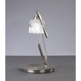 Elegant Ice Table Lamp with Satin Nickel Finish