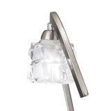 Elegant Ice Table Lamp with Satin Nickel Finish