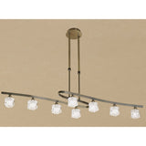 Ice Telescopic 8 Light G9 LED, Antique Brass Elegance