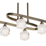 Ice Telescopic 8 Light G9 LED, Antique Brass Elegance