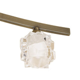 Antique Brass Ice Ceiling Light with Frosted Glass Shades - 4 Light G9 ECO