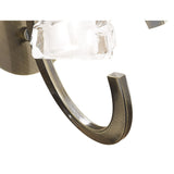 Antique Brass Ice Wall Light with Frosted Glass Shade