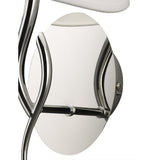 Ninette Switched Wall Sconce, Polished Chrome with Ivory White Wave Shade