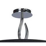 Ninette Ceiling Light Fixture with Black Wave Shade and Polished Chrome Finish