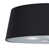 Ninette Ceiling Light Fixture with Black Wave Shade and Polished Chrome Finish