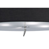 Ninette Ceiling Light Fixture with Black Wave Shade and Polished Chrome Finish
