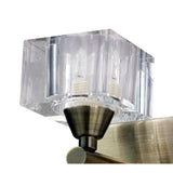 Antique Brass Cuadrax Wall Sconce with Clear Glass Shade