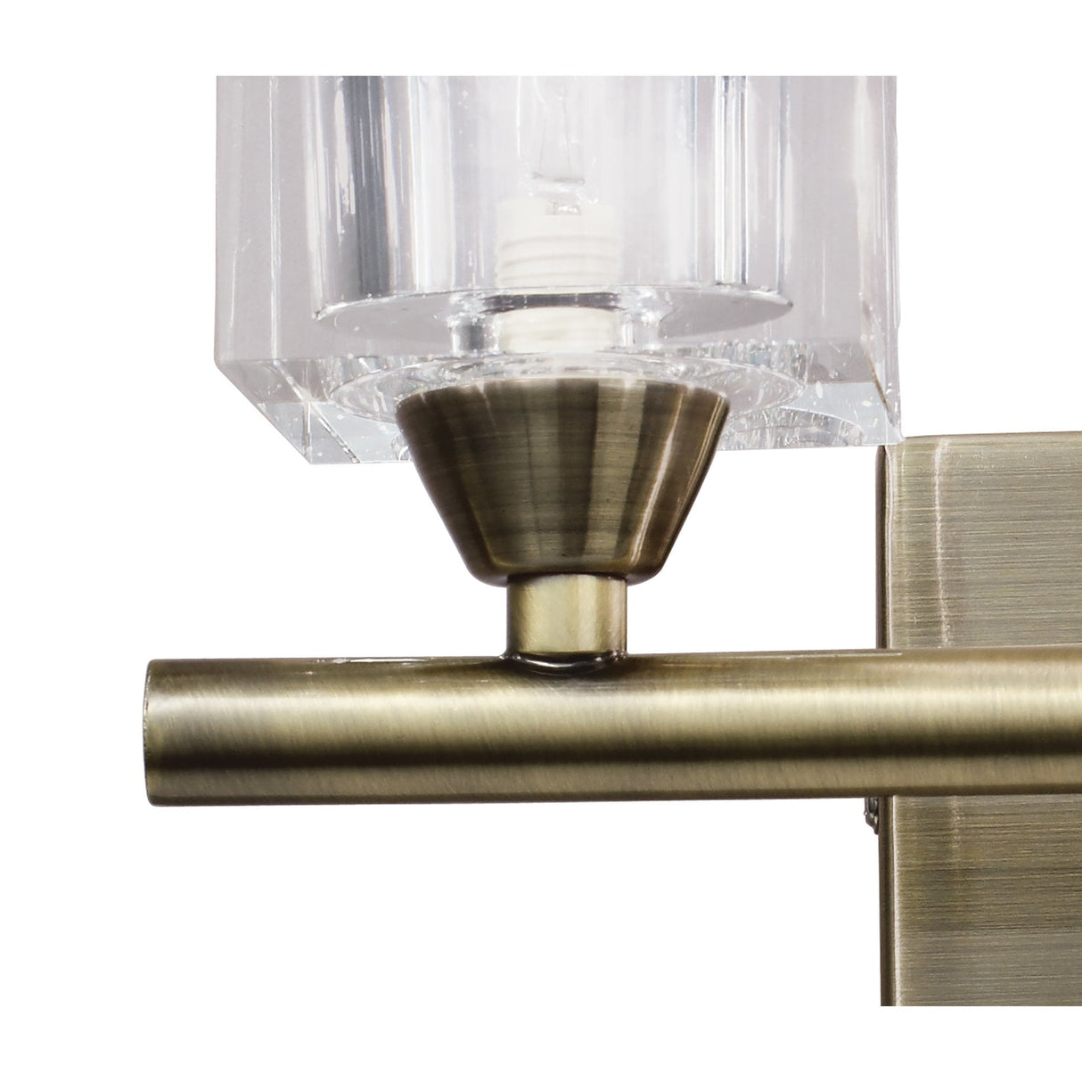 Cuadrax Wall Light Duo in Antique Brass