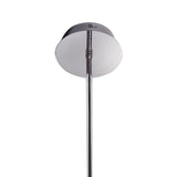 Title: Elegant 30W LED Pendant Light in Polished Chrome and Frosted Acrylic, 3000K Warm White, 800mm Diameter