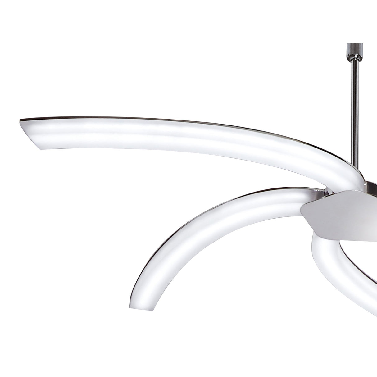 Title: Elegant 30W LED Pendant Light in Polished Chrome and Frosted Acrylic, 3000K Warm White, 800mm Diameter