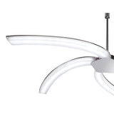 Title: Elegant 30W LED Pendant Light in Polished Chrome and Frosted Acrylic, 3000K Warm White, 800mm Diameter