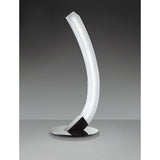 Elegant 5W LED Table Lamp with Polished Chrome & Frosted Acrylic Design, 3000K Warm White