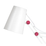 Sleek Adjustable Looker Table Lamp in Matt White and Purple