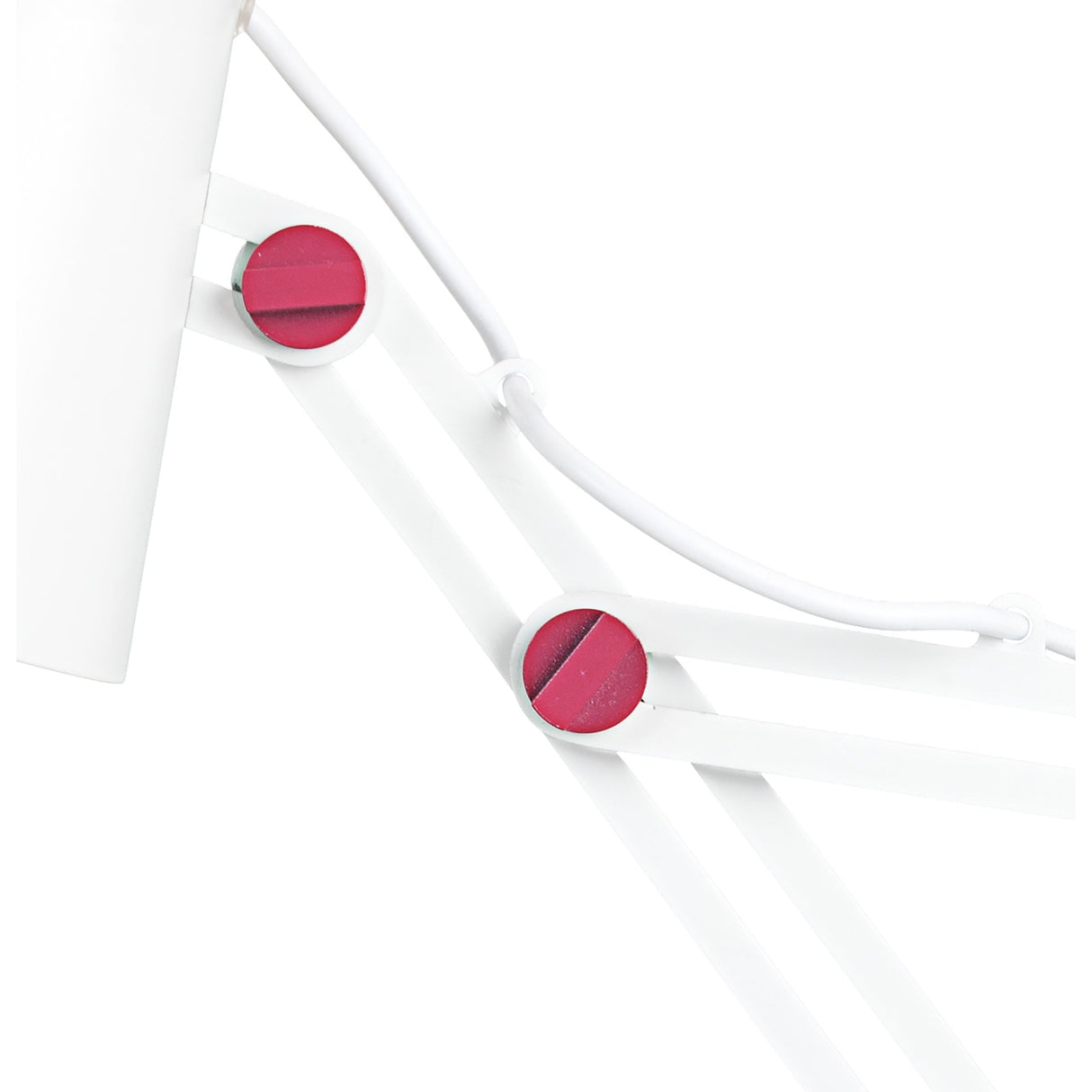 Sleek Adjustable Looker Table Lamp in Matt White and Purple