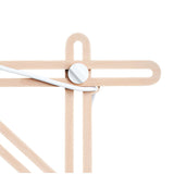 Sleek Luminance Table Lamp: Adjustable Modern Design in Matt White and Beech