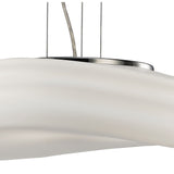 Ocean Wave Dream Pendant Light - Polished Chrome & Frosted Glass