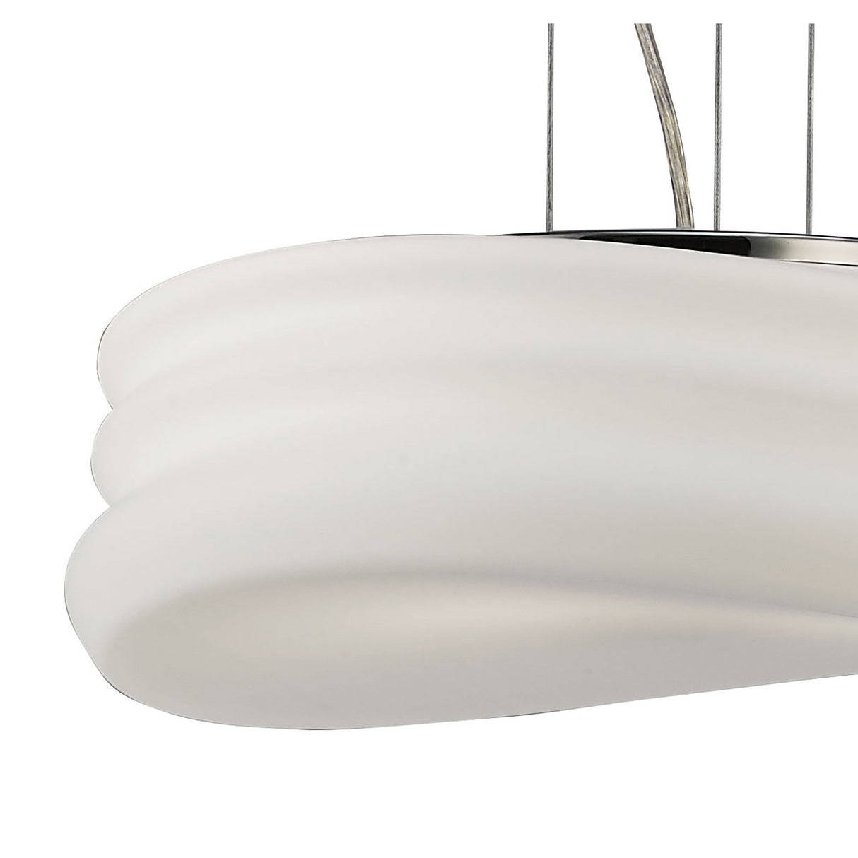 Ocean Wave Dream Pendant Light - Polished Chrome & Frosted Glass