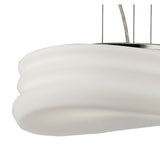 Ocean Wave Dream Pendant Light - Polished Chrome & Frosted Glass