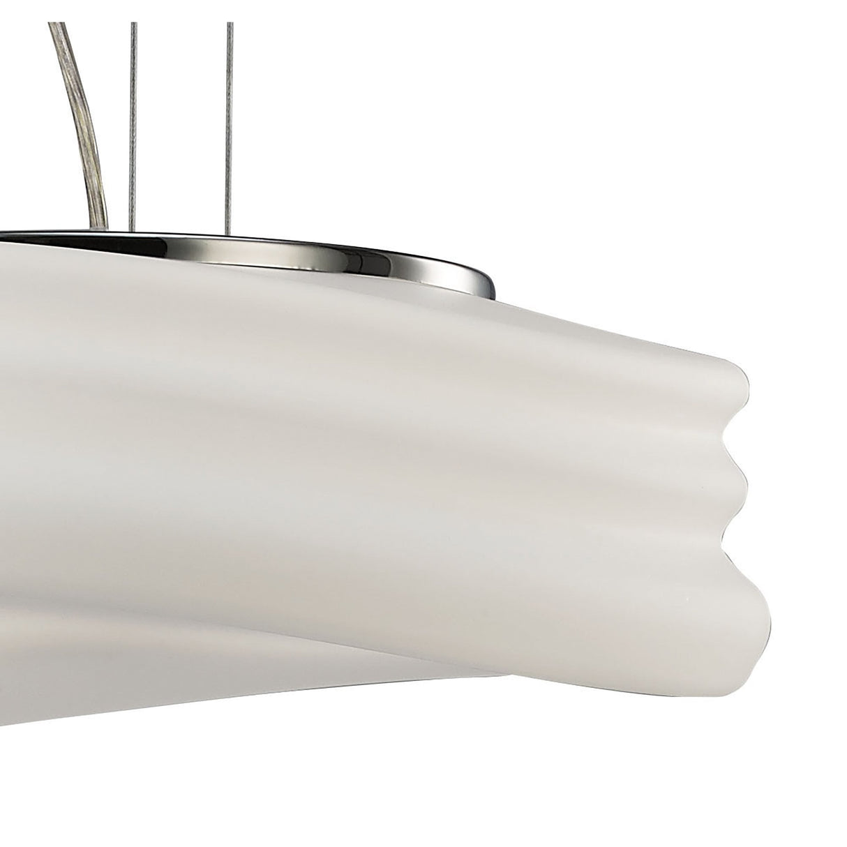 Ocean Wave Dream Pendant Light - Polished Chrome & Frosted Glass
