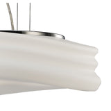 Ocean Wave Dream Pendant Light - Polished Chrome & Frosted Glass
