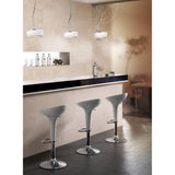 Mediterraneo Small Pendant Light, Polished Chrome & Frosted White Glass, 2-Light GU10