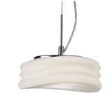 Mediterraneo Small Pendant Light, Polished Chrome & Frosted White Glass, 2-Light GU10
