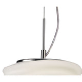 Mediterraneo Small Pendant Light, Polished Chrome & Frosted White Glass, 2-Light GU10