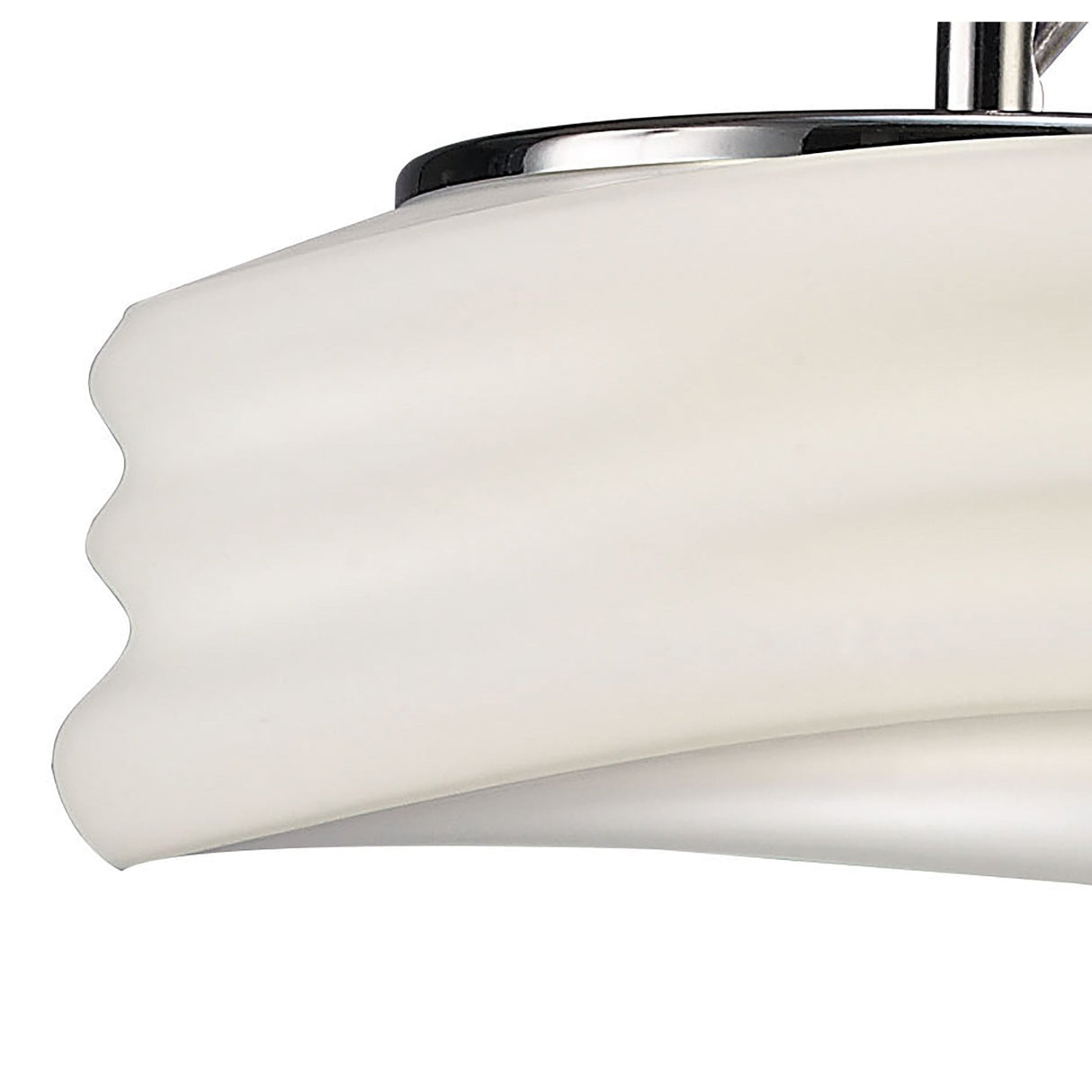 Mediterraneo Small Pendant Light, Polished Chrome & Frosted White Glass, 2-Light GU10